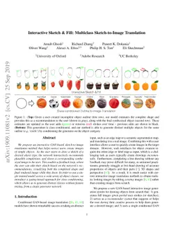 Interactive Sketch & Fill: Multiclass Sketch-to-Image Translation