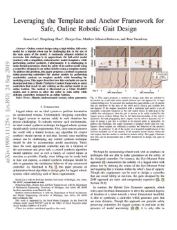 Leveraging the Template and Anchor Framework for Safe, Online Robotic
  Gait Design