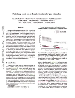 Pretraining boosts out-of-domain robustness for pose estimation