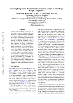 Tackling Long-Tailed Relations and Uncommon Entities in Knowledge Graph
  Completion