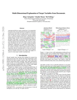 Multi-Dimensional Explanation of Target Variables from Documents