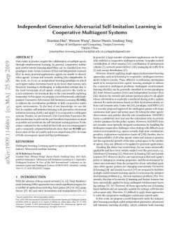 Independent Generative Adversarial Self-Imitation Learning in
  Cooperative Multiagent Systems