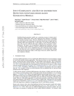 Input complexity and out-of-distribution detection with likelihood-based
  generative models