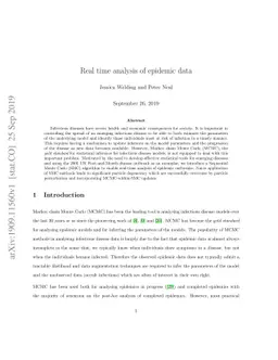 Real time analysis of epidemic data