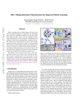 MIC: Mining Interclass Characteristics for Improved Metric Learning