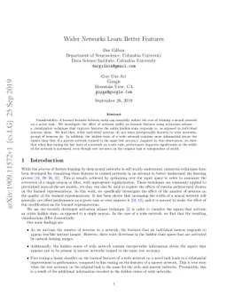 Wider Networks Learn Better Features