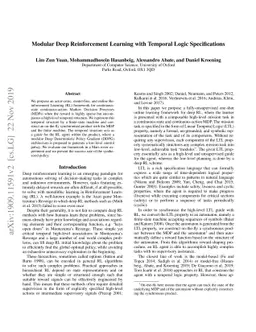 Modular Deep Reinforcement Learning with Temporal Logic Specifications