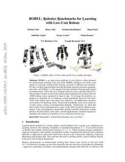ROBEL: Robotics Benchmarks for Learning with Low-Cost Robots