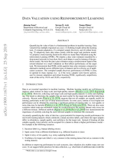 Data Valuation using Reinforcement Learning