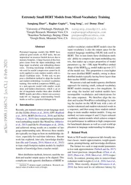 Extremely Small BERT Models from Mixed-Vocabulary Training