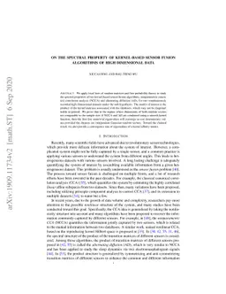 On the spectral property of kernel-based sensor fusion algorithms of
  high dimensional data