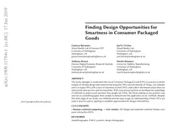 Finding Design Opportunities for Smartness in Consumer Packaged Goods