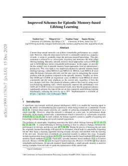 Improved Schemes for Episodic Memory-based Lifelong Learning