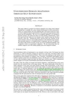 Unsupervised Domain Adaptation through Self-Supervision