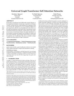 Universal Graph Transformer Self-Attention Networks