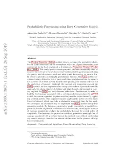 Probabilistic Forecasting using Deep Generative Models