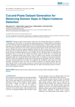 Cut-and-Paste Dataset Generation for Balancing Domain Gaps in Object
  Instance Detection