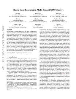 Elastic deep learning in multi-tenant GPU cluster