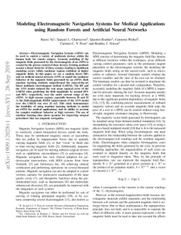 Modeling Electromagnetic Navigation Systems for Medical Applications
  using Random Forests and Artificial Neural Networks