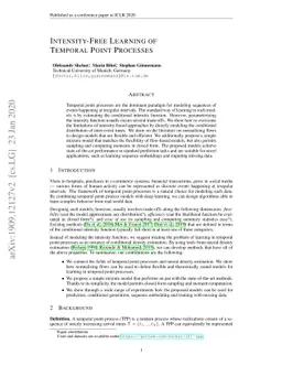Intensity-Free Learning of Temporal Point Processes