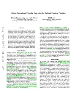 Higher-Dimensional Potential Heuristics for Optimal Classical Planning