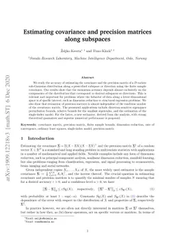 Estimating covariance and precision matrices along subspaces