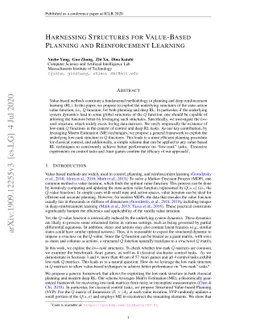Harnessing Structures for Value-Based Planning and Reinforcement
  Learning