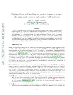 Polylogarithmic width suffices for gradient descent to achieve
  arbitrarily small test error with shallow ReLU networks