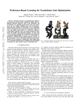Preference-Based Learning for Exoskeleton Gait Optimization