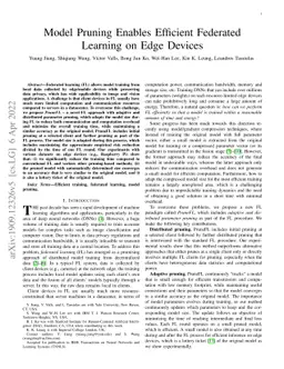 Model Pruning Enables Efficient Federated Learning on Edge Devices