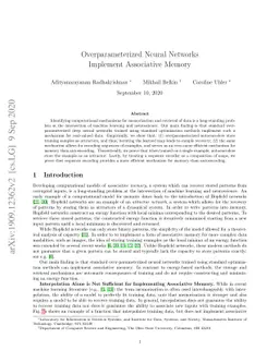 Overparameterized Neural Networks Implement Associative Memory