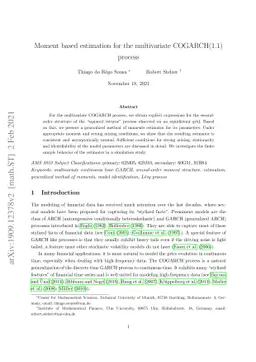 Moment based estimation for the multivariate COGARCH(1,1) process