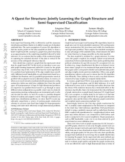 A Quest for Structure: Jointly Learning the Graph Structure and
  Semi-Supervised Classification