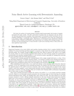 Noisy Batch Active Learning with Deterministic Annealing
