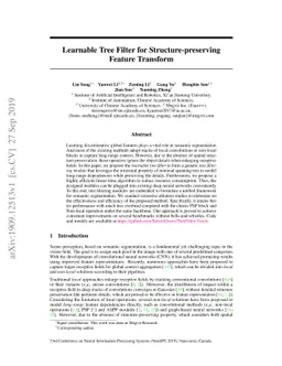 Learnable Tree Filter for Structure-preserving Feature Transform