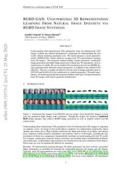 RGBD-GAN: Unsupervised 3D Representation Learning From Natural Image
  Datasets via RGBD Image Synthesis