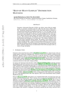 "Best-of-Many-Samples" Distribution Matching