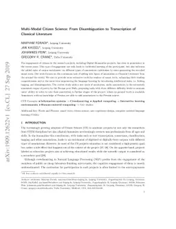 Multi-Modal Citizen Science: From Disambiguation to Transcription of
  Classical Literature