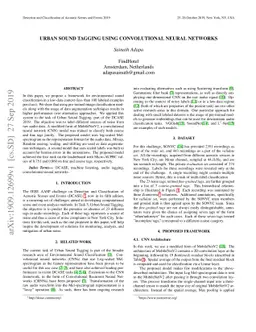 Urban Sound Tagging using Convolutional Neural Networks