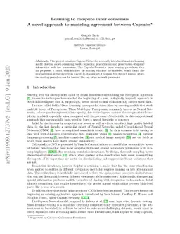 Learning to compute inner consensus: A novel approach to modeling
  agreement between Capsules