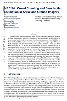 MRCNet: Crowd Counting and Density Map Estimation in Aerial and Ground
  Imagery