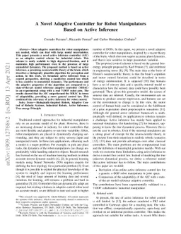 A Novel Adaptive Controller for Robot Manipulators based on Active
  Inference