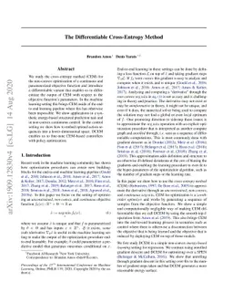 The Differentiable Cross-Entropy Method