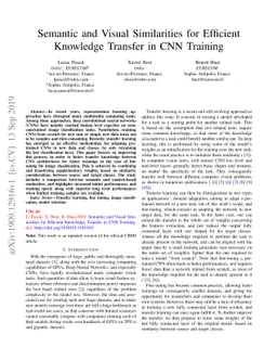 Semantic and Visual Similarities for Efficient Knowledge Transfer in CNN
  Training