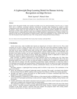 A Lightweight Deep Learning Model for Human Activity Recognition on Edge
  Devices