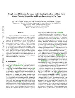 Graph Neural Networks for Image Understanding Based on Multiple Cues:
  Group Emotion Recognition and Event Recognition as Use Cases