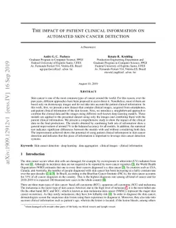 The impact of patient clinical information on automated skin cancer
  detection