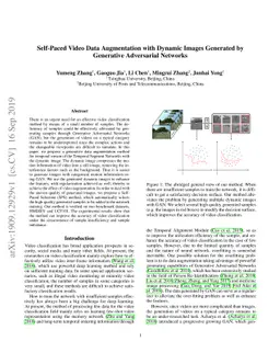Self-Paced Video Data Augmentation with Dynamic Images Generated by
  Generative Adversarial Networks