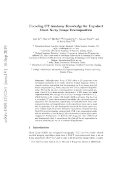 Encoding CT Anatomy Knowledge for Unpaired Chest X-ray Image
  Decomposition