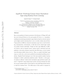 AppsPred: Predicting Context-Aware Smartphone Apps using Random Forest
  Learning